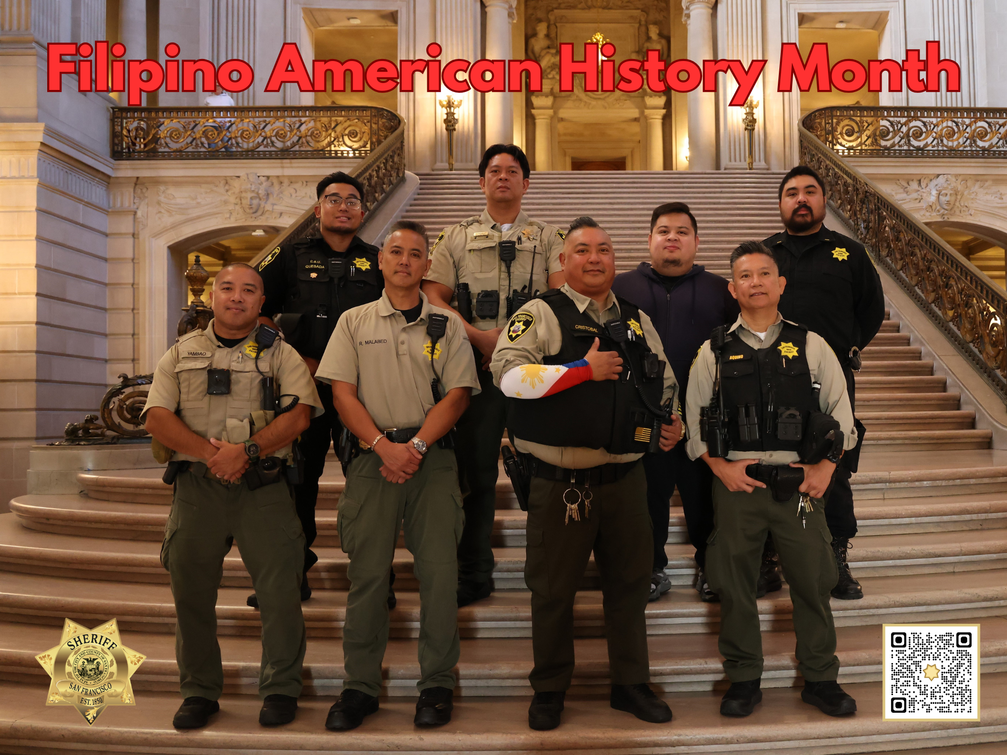 The Sheriff's Office wishes all of our Pinoy colleagues, friends, and families a happy Filipino American History Month!