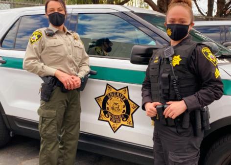 Deputy Hahn, l, and Sgt. Devlin responded to a call of an overdose during December and saved a person’s life by administering Narcan.