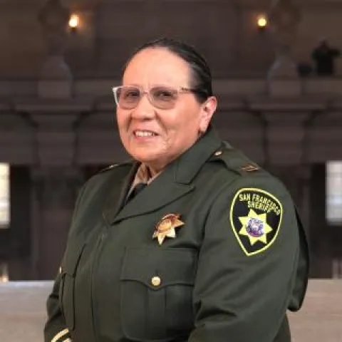 Stephanie Colmenero's profile picture with her in uniform.